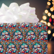 Niedliche Weihnachtskatzenmuster