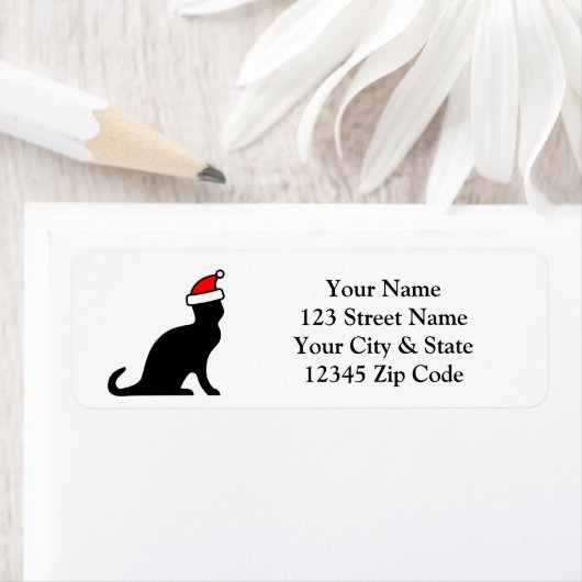 Niedliche WeihnachtskatzenRücksendeadressen-Aufkle (Insitu)