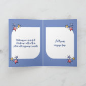 Niedliche Weihnachtskatzenstars Feiertagskarte (Innenseite)