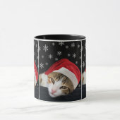 Niedliche WeihnachtskatzenTasse Tasse (Zentrum)