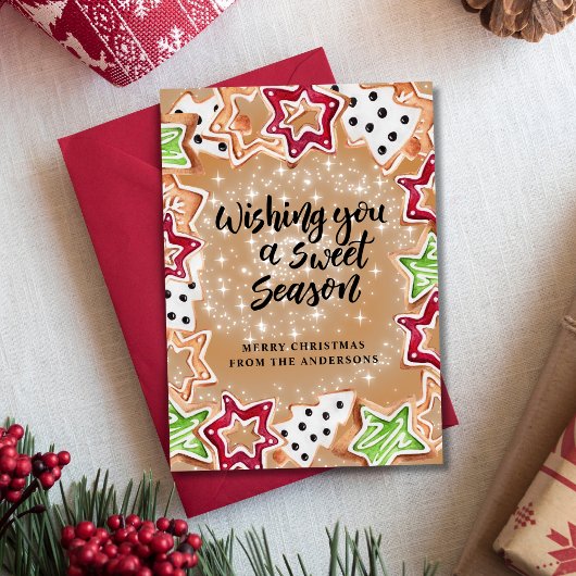 Niedliche Weihnachtskekse Feiertagskarte