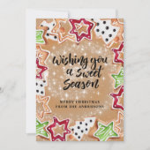 Niedliche Weihnachtskekse Feiertagskarte (Vorderseite)