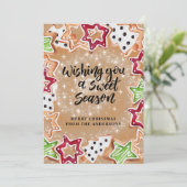 Niedliche Weihnachtskekse Feiertagskarte (Stehend Vorderseite)