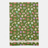 Niedliche Weihnachtskekse Geschirrtuch (Vertikal)