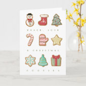 Niedliche Weihnachtskekse Karte (Gelbe Blume)