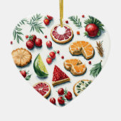 Niedliche Weihnachtskekse, rot und grün, gebackene Keramik Ornament (Vorne)