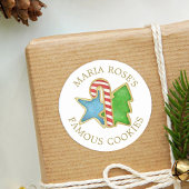 Niedliche Weihnachtskekse Runder Aufkleber