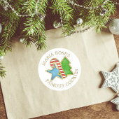 Niedliche Weihnachtskekse Runder Aufkleber