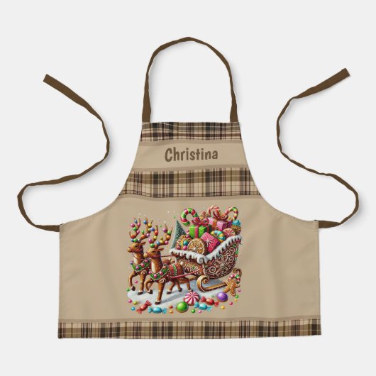 Niedliche Weihnachtskekse Schürze (Vorderseite)