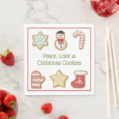 Niedliche Weihnachtskekse Serviette (Beispiel)