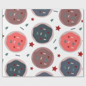Niedliche Weihnachtskekse Spinkles Bäckerei süß Geschenkpapier (Flach)