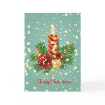 Niedliche Weihnachtskerzen und Glitzern