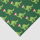 Niedliche Weihnachtskids Dinosaur Santa Seidenpapier (Detail)