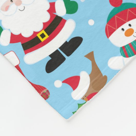 Niedliche Weihnachtskinder Personalisiert Fleecedecke (Ecke)