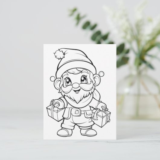 Niedliche Weihnachtskinder Postkarte (Stehend Vorderseite)