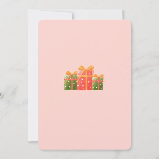 Niedliche Weihnachtskinder Weihnachtsfeier Einladung (Rückseite)