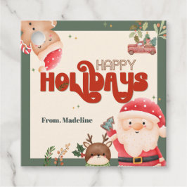 Niedliche Weihnachtskinder Weihnachtsfeier Geschenkanhänger