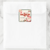 Niedliche Weihnachtskinder Weihnachtsfeier Quadratischer Aufkleber (Tasche)