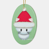 Niedliche Weihnachtskitte Keramik Ornament (Links)