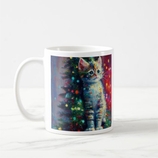 Niedliche Weihnachtskitte | Merry Kit-Mas Kaffeetasse (Links)