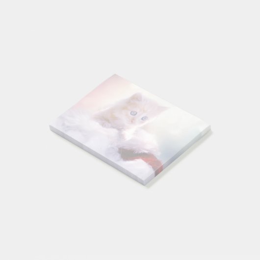 Niedliche Weihnachtskitte Post-it Klebezettel (angewinkelt)