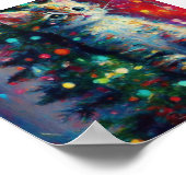 Niedliche Weihnachtskitte Poster (Ecke)