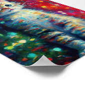 Niedliche Weihnachtskitte Poster (Ecke)