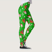 Niedliche Weihnachtskitty Green Leggings (Rechts)