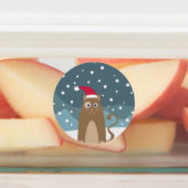 Niedliche Weihnachtskitty, lustige Katze trägt Wei Etiketten (Befestigt)