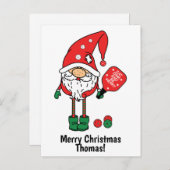 Niedliche 🎅 Weihnachtsklammer Postkarte (Vorne/Hinten)