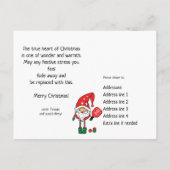 Niedliche 🎅 Weihnachtsklammer Postkarte (Rückseite)