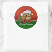 Niedliche Weihnachtskleber für den Weihnachtsmann Runder Aufkleber (Tasche)