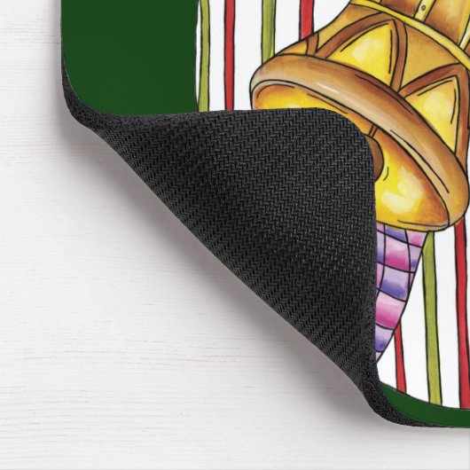 Niedliche Weihnachtsklingeln mit Ribbon und Bow Mousepad (Ecke)