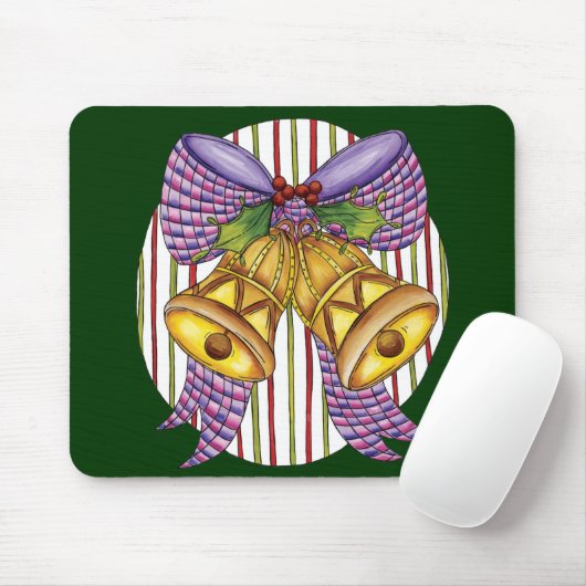 Niedliche Weihnachtsklingeln mit Ribbon und Bow Mousepad (Mit Mouse)