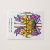Niedliche Weihnachtsklingeln mit Ribbon und Bow Puzzle (Horizontal)