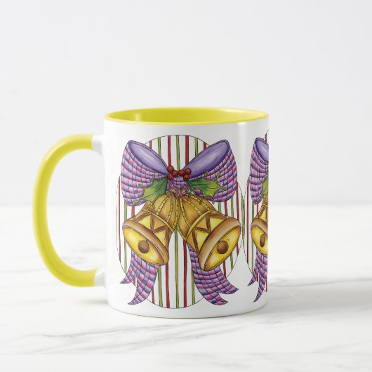 Niedliche Weihnachtsklingeln mit Ribbon und Bow Tasse (Links)