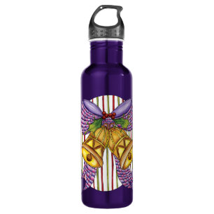 Niedliche Weihnachtsklingeln mit Ribbon und Bow Trinkflasche