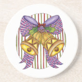 Niedliche Weihnachtsklingeln mit Ribbon und Bow Untersetzer (Vorne)
