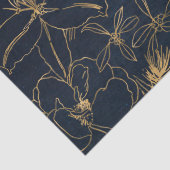 Niedliche Weihnachtskonfetti und goldenes Blumende Seidenpapier (Detail)