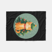Niedliche Weihnachtskostüme für Feiertage Fleecedecke (Vorderseite (Horizontal))