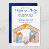 Niedliche Weihnachtskrippe Einladung (Vorne/Hinten)