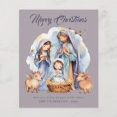 Niedliche Weihnachtskrippe im Haushalt Frohe Weihn (Vorderseite)