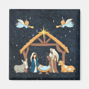 Niedliche Weihnachtskrippe Magnet