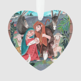 Niedliche Weihnachtskrippe Ornament