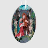 Niedliche Weihnachtskrippe Ornament (Vorderseite)