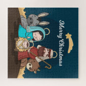 Niedliche Weihnachtskrippe Puzzle (Horizontal)
