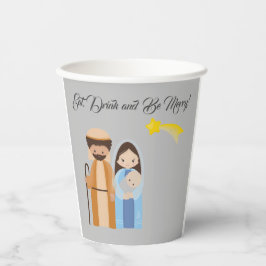 Niedliche Weihnachtskrippen trinken Frohe Weihnach Pappbecher