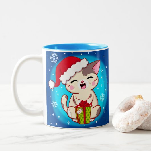 Niedliche Weihnachtsküche Snowflake Tasse (Mit Donut)