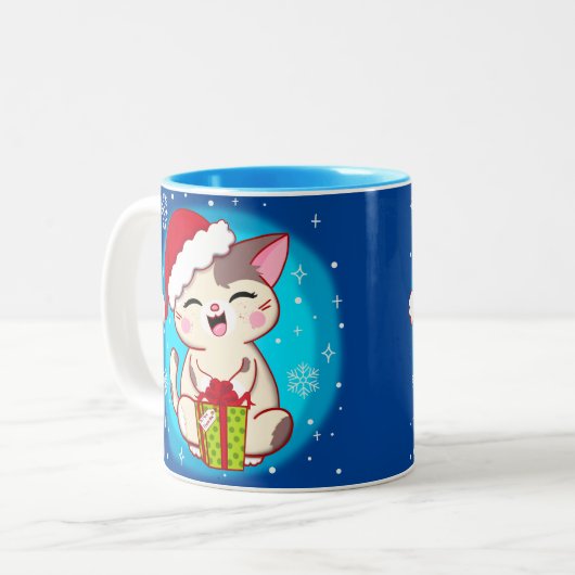 Niedliche Weihnachtsküche Snowflake Tasse (Vorderseite Links)