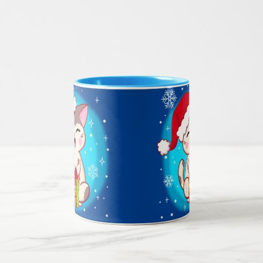 Niedliche Weihnachtsküche Snowflake Tasse (Mittel)